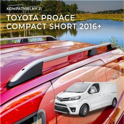 Roof rails for Toyota Proace II MDZ/MPY Compact 2016- Elegance Aluminum Pl