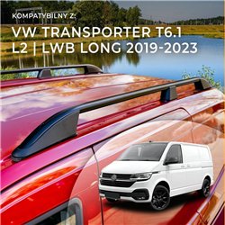 Roof rails for Volkswagen VW Transporter T6.1 L2 LWB 2019-2023 Elegance Al