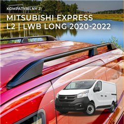 Roof rails for Mitsubishi Express IV X82 SN L2 LWB 2020-2022 Elegance Alum