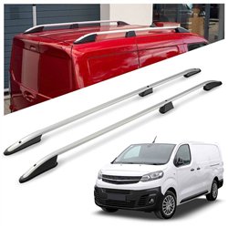 Roof rails for Opel Vivaro C L3 L 2019- Elegance Silver Aluminum Plastic