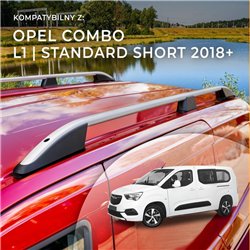 Relingi dachowe Opel Combo E K9 L1 Standard 2018- Aluminium pla