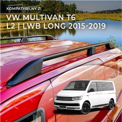 Roof rails for Volkswagen VW Multivan T6 L2 LWB 2015-2019 Elegance Aluminu
