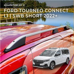 Roof rails for Ford Tourneo Connect III Mk3 V761 L1 SWB 2022- Elegance Alu