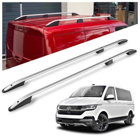 Roof rails for Volkswagen VW Caravelle T6.1 L1 SWB 2019-2023 Elegance Alum