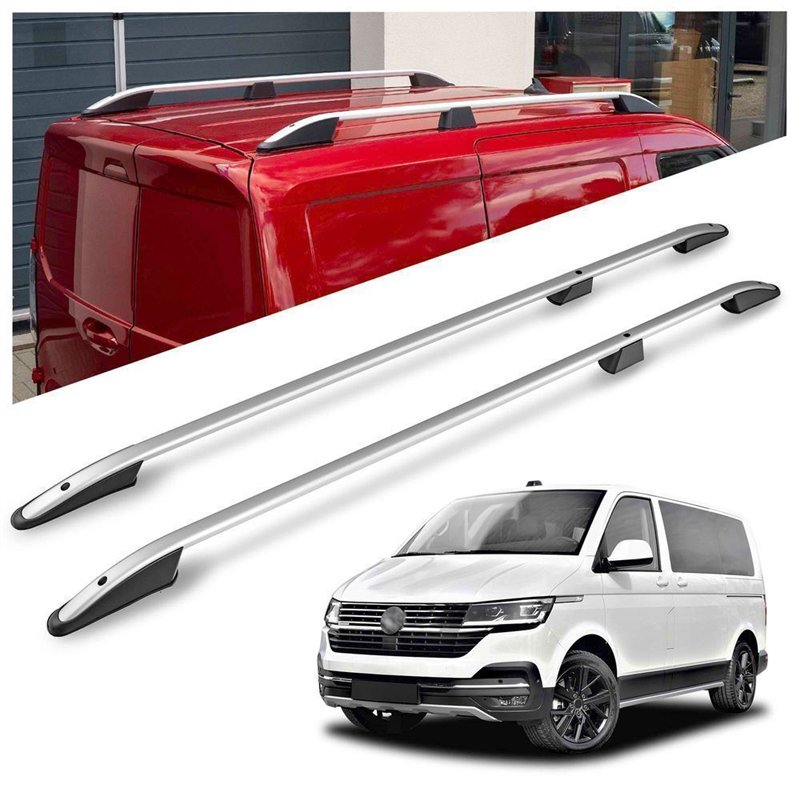 Roof rails for Volkswagen VW Caravelle T6.1 L1 SWB 2019-2023 Elegance Alum