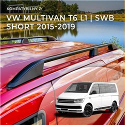 Roof rails for Volkswagen VW Multivan T6 L1 SWB 2015-2019 Elegance Aluminu