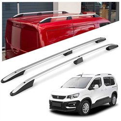 Roof rails for Peugeot Rifter I K9 L1 M 2018- Elegance Aluminum Plastic