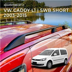 Relingi dachowe Volkswagen VW Caddy III 2K L1 SWB 2003-2015 Alu