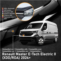 Bonnet guard for Renault Master E-Tech Electric II XDD/RDA 2024- Black ABS