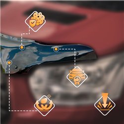 Bonnet guard for Nissan Interstar III (NDA/NDB/NDC) 2024- | Black ABS