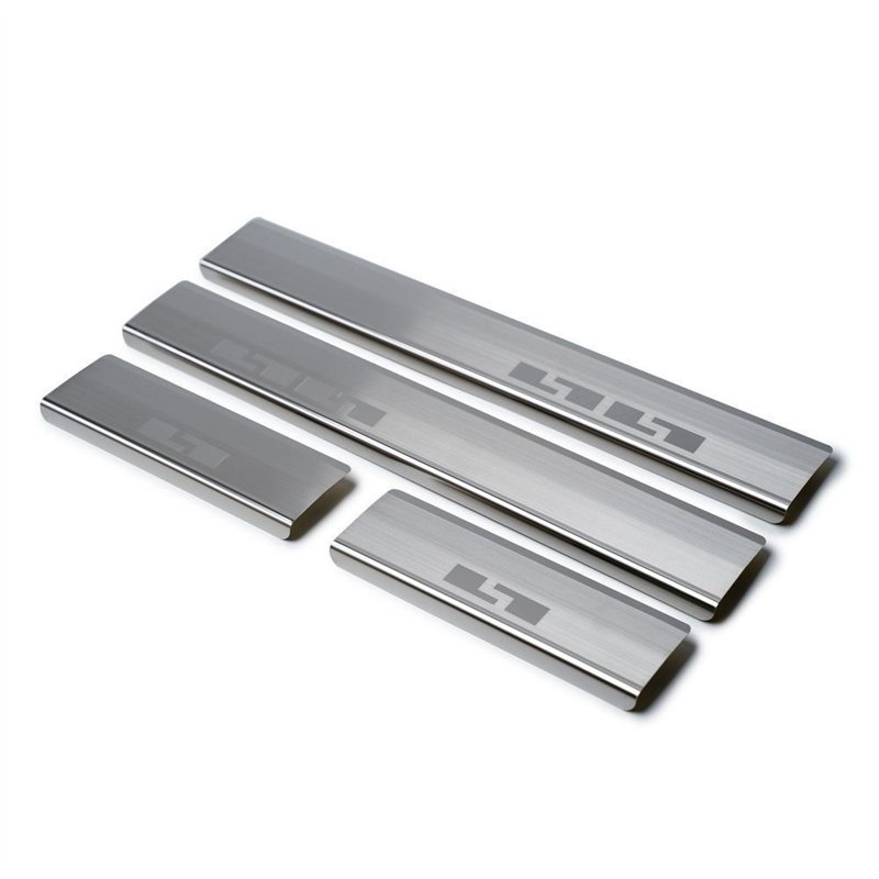 Sill trims for Volkswagen VW Touran II (5T) 2015- | Silver steel brushed