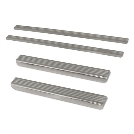 Front sill trims for Skoda Superb Liftback II 3T B6 2008-2015 steel brushe