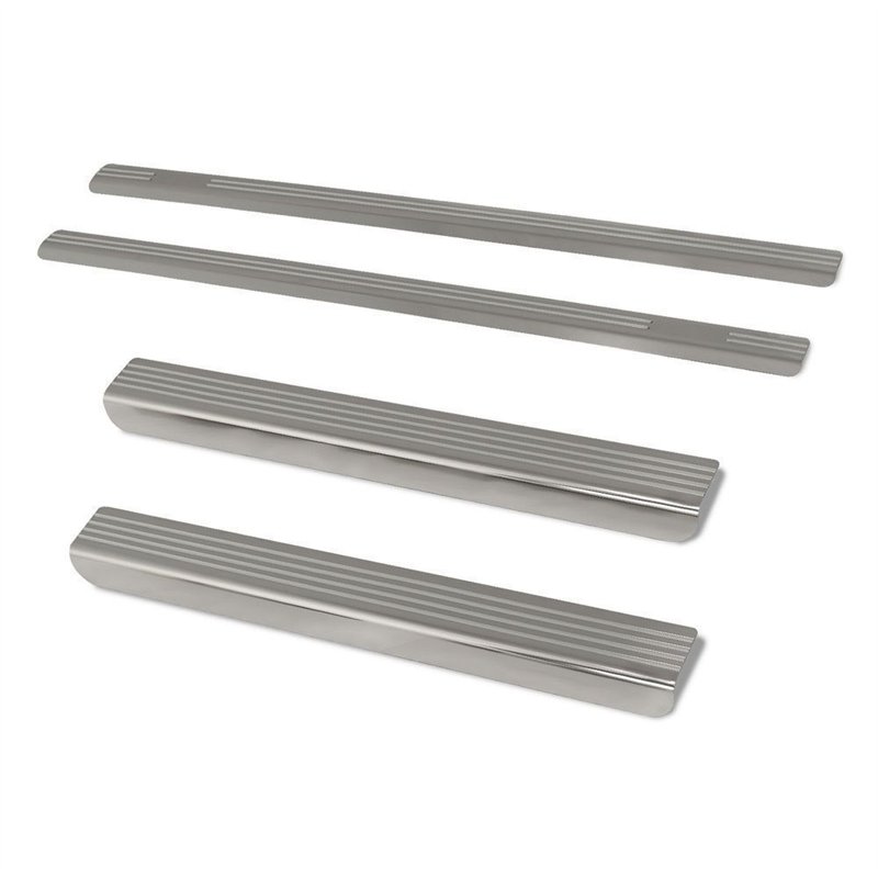 Front sill trims for Skoda Superb Liftback II 3T B6 2008-2015 steel brushe