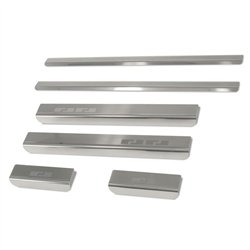 Sill trims for Skoda Yeti I (5L) 2009-2017 | Silver steel brushed