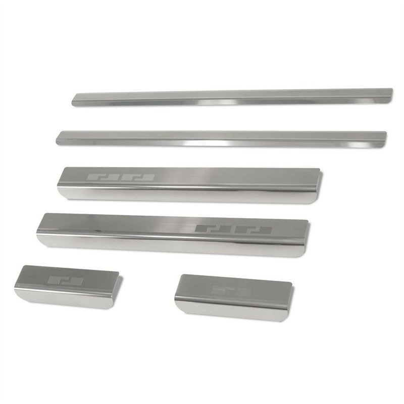 Sill trims for Skoda Yeti I (5L) 2009-2017 | Silver steel brushed