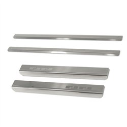 Front sill trims for Skoda Superb Liftback II 3T B6 2008-2015 steel brushe