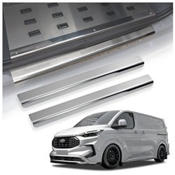 Listwy progowe przednie Ford Transit Custom II V710 2023- stal szczotkow