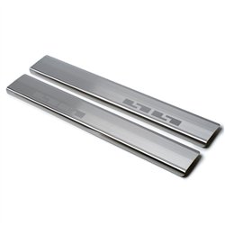 Front sill trims for Hyundai i20 Hatchback I PB 5D 2009-2014 steel brushed