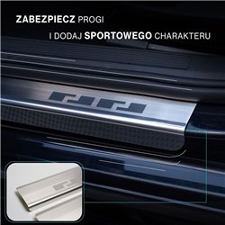 Listwy progowe do Chery Tiggo 4 I (T1X) 2017- | stal szczotkowane