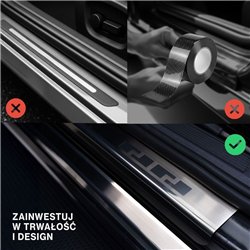 Sill trims for Mitsubishi ASX II (RJB) 2023- | Silver steel brushed