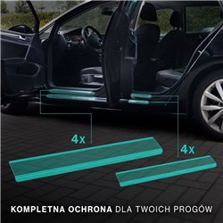 Listwy progowe SEAT Ibiza Hatchback IV 6J 5D PRE-FL 2008-2015 stal karbo