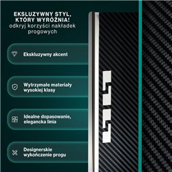 Listwy progowe Hyundai i30 Hatchback III PDE 5D 2016- stal karbon-style