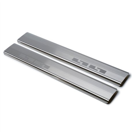 Front sill trims for Opel Combo D (X12) 2012-2018 | Silver steel brushed