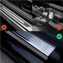 Sill trims for Peugeot 3008 III (P64 | K T64) 2024- Silver steel brushed