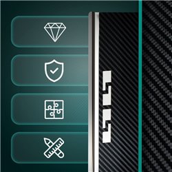 Sill trims for Fiat Freemont I JC JC49 2011-2016 steel carbon-style