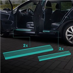 Sill trims for Opel Astra Hatchback L C02 5D 2022- Black Grey carbon-style