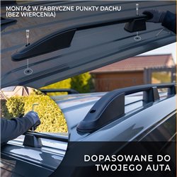Roof rails for Mercedes Citan W415 L2 A2 2012-2021 Elegance Aluminum Plast