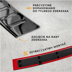 Rear bumper trim for Mitsubishi Outlander III GF/GG/ZJ/ZK/ZL CW0 FL 2015-20