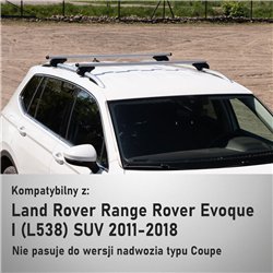 Roof rack for Land Rover Range Evoque I L538 LV 5D 2011-2018 Boldbar Alpha