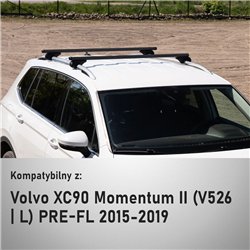 Roof rack for Volvo XC90 II V526 L Momentum PRE-FL 2015-2019 Boldbar Alpha