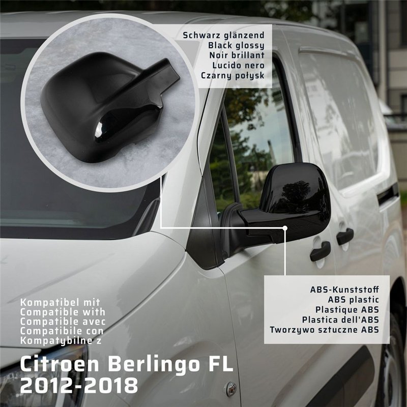 Nakładki na lusterka do Citroen Berlingo II FL 2012-2018 | ABS