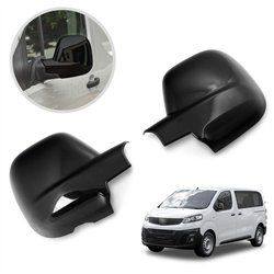 Mirror covers for Fiat Ulysse III (507) 2022- | Black ABS plastic Piano