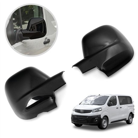 Mirror covers for Fiat Ulysse III (507) 2022- | Black ABS plastic Piano