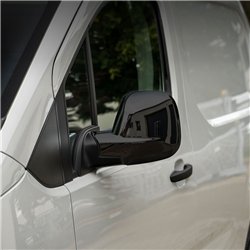 Mirror covers for Peugeot Rifter I (K9) 2018- | Black ABS plastic Piano
