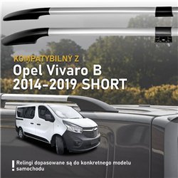 Relingi dachowe dzielone Opel Vivaro B X82 L1 SWB 2014-2019 Alumin