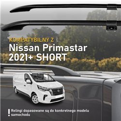Relingi dachowe dzielone Nissan Primastar II X82 L1 SWB 2021- Alum
