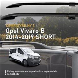 Relingi dachowe dzielone Opel Vivaro B X82 L1 SWB 2014-2019 Alumin