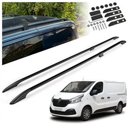 Split roof rails for Renault Trafic III FG/JG L1 SWB 2014- Solid Aluminum