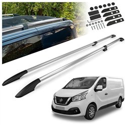 Split roof rails for Nissan NV300 I X82 L1 SWB 2016-2021 Solid Aluminum Pl