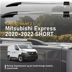 Split roof rails for Mitsubishi Express IV X82 SN L1 SWB 2020-2022 Solid A