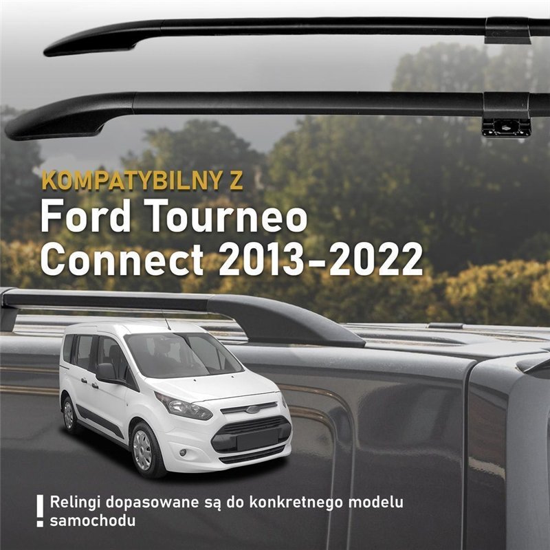 Split roof rails for Ford Tourneo Connect II Mk2 V408 L1 SWB 2013-2022 Soli