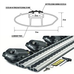 Bagażnik dachowy Peugeot 407 SW Kombi I 6E 2004-2011 Aluminium pla