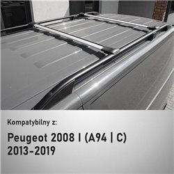 Roof rack for Peugeot 2008 I A94 C 2013-2019 Elegance V1 Silver Aluminum