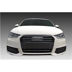 Headlight covers for Audi A1 Hatchback I (8X) 3D 2010-2018 | Black ABS