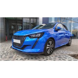 Front splitter for Peugeot 208 Hatchback II (P21 | U) 2019- Black ABS