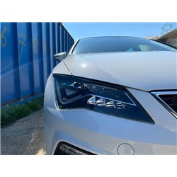 Headlight covers for SEAT Leon Hatchback III (5F) 5D 2012-2020 | Black ABS